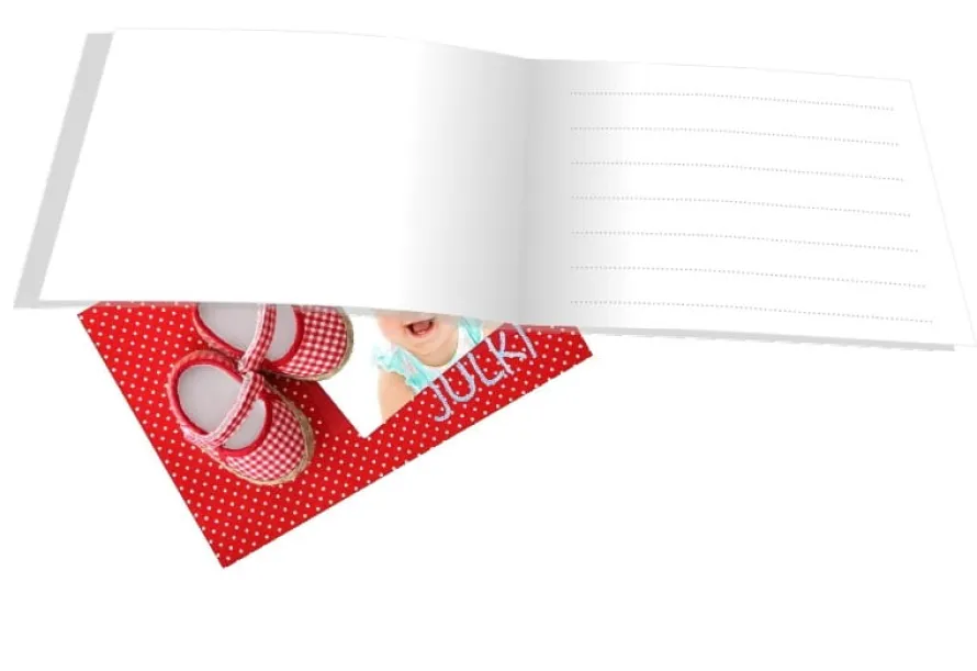 Zaproszenia na roczek personalizowane KROPKI czerwone