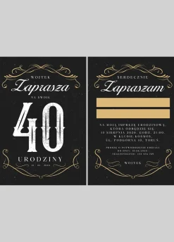 Zaproszenia na 40 URODZINY mężczyzny