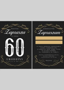 Zaproszenia na 60 URODZINY mężczyzny