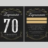 Zaproszenia na 70 URODZINY mężczyzny