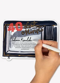 Zaproszenia na 40 urodziny PRL personalizowane (6szt.)