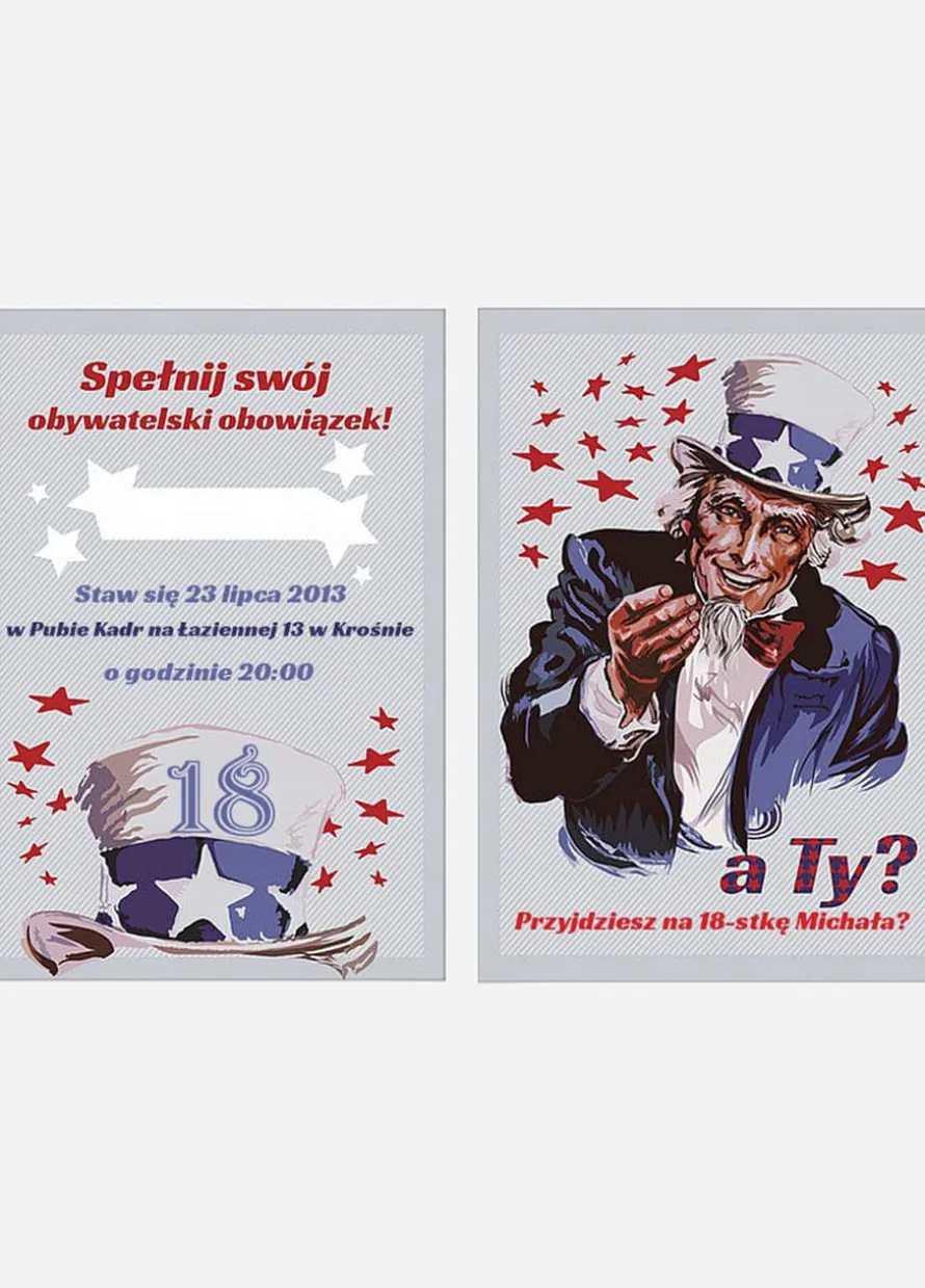 Zaproszenia personalizowane WUJEK SAM