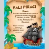 Zaproszenia personalizowane pirackie POSZUKIWANIE SKARBÓW