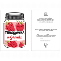 Zaproszenia personalizowane TRUSKAWKI