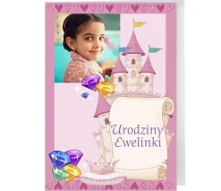Zaproszenia personalizowane na urodziny dziewczynki DIAMENTY