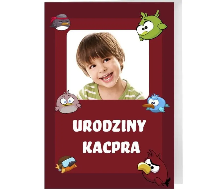 Zaproszenia personalizowane ze zdjęciem PTASZKI