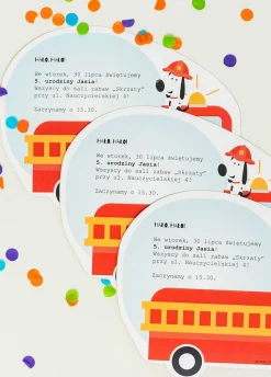 Zaproszenia personalizowane STRAŻAK (6szt.)