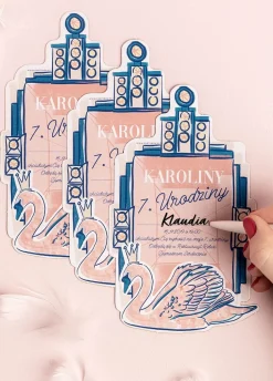 Zaproszenia personalizowane SWAN (6szt.)