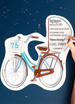 Zaproszenia personalizowane URODZINY ROWERZYSTY (6szt.)