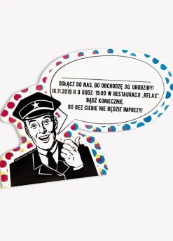 Zaproszenia personalizowane POLICJANT (6szt.)