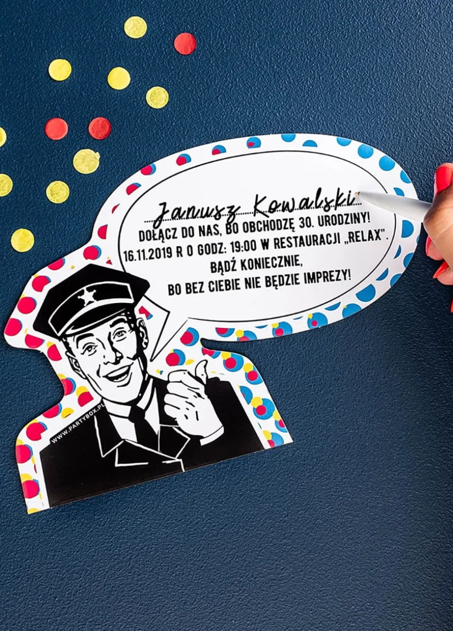 Zaproszenia personalizowane POLICJANT (6szt.)