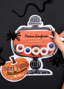 Zaproszenia personalizowane HOKUS POKUS zaproszenia na Halloween (6szt.)