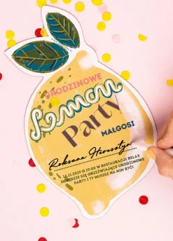 Zaproszenia personalizowane LEMON PARTY (6szt.)