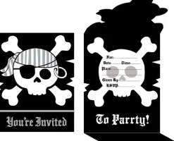 Zaproszenia pirackie AHOY (8szt.)