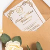 Zaproszenia ze złoceniem na ROCZNICĘ ŚLUBU