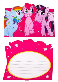 Zaproszenia z kucykami MY LITTLE PONY na urodziny dziewczynki (8szt.)