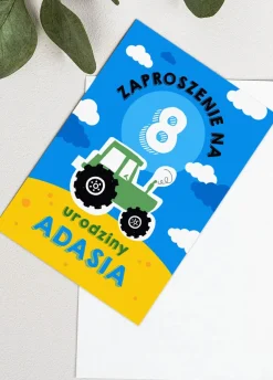 Zaproszenia Z TRAKTOREM