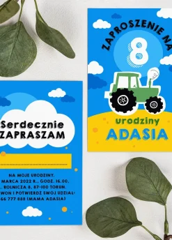 Zaproszenia Z TRAKTOREM