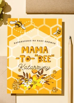 Zaproszenie na baby shower MAMA-TO-"BEE"