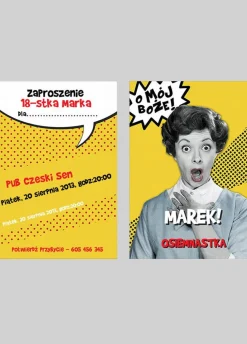 Zaproszenie na urodziny ZDZIWIENIE
