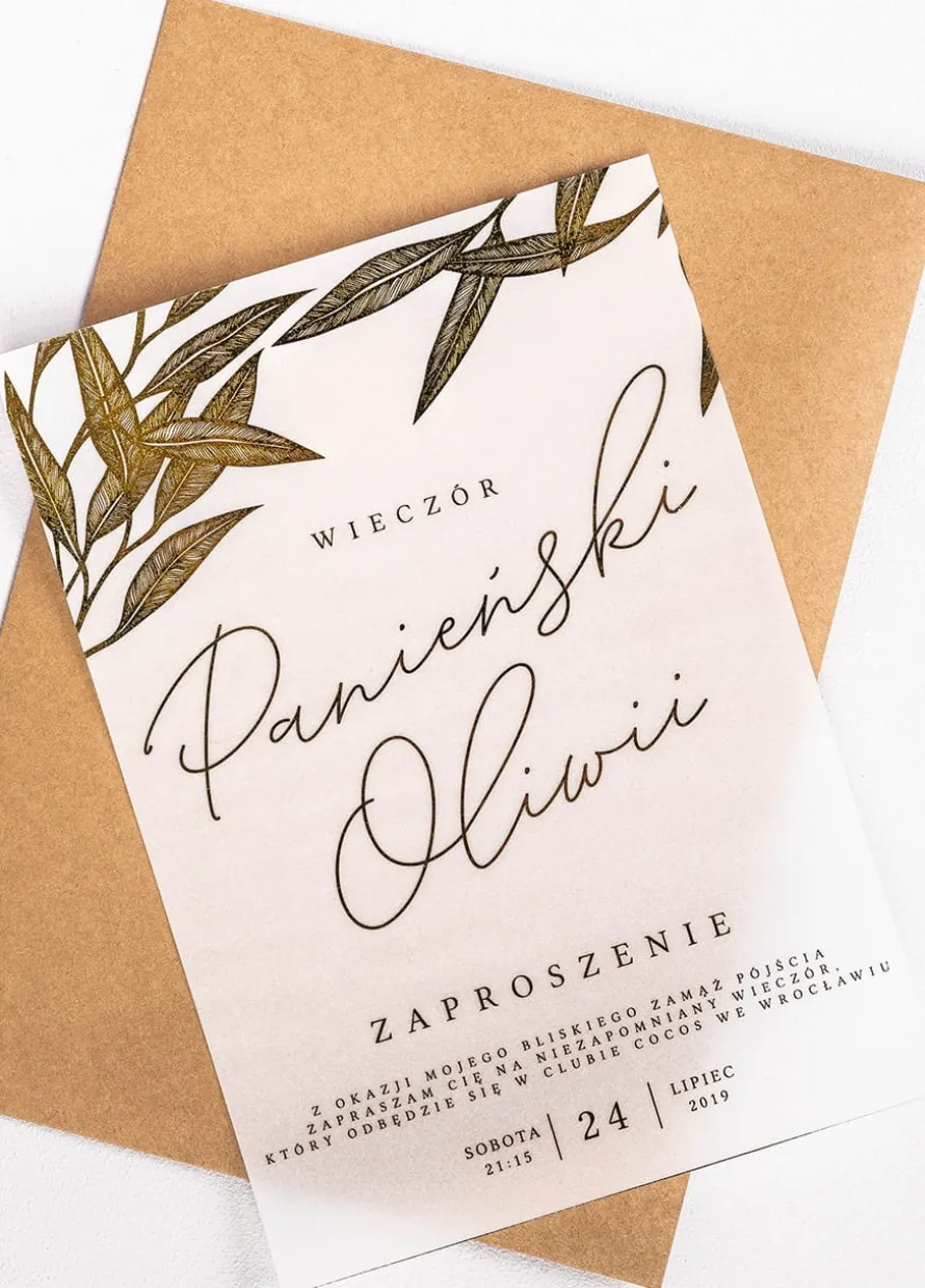 Zaproszenie NA WIECZÓR PANIEŃSKI personalizowane
