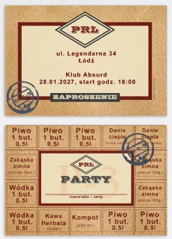 Zaproszenie PRL personalizowane