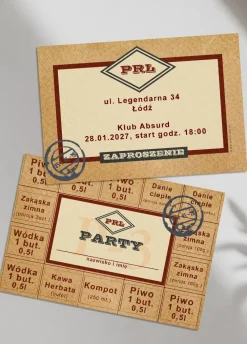 Zaproszenie PRL personalizowane