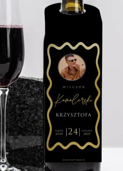Zawieszka na butelki dekoracje na WIECZÓR KAWALERSKI (4szt.)