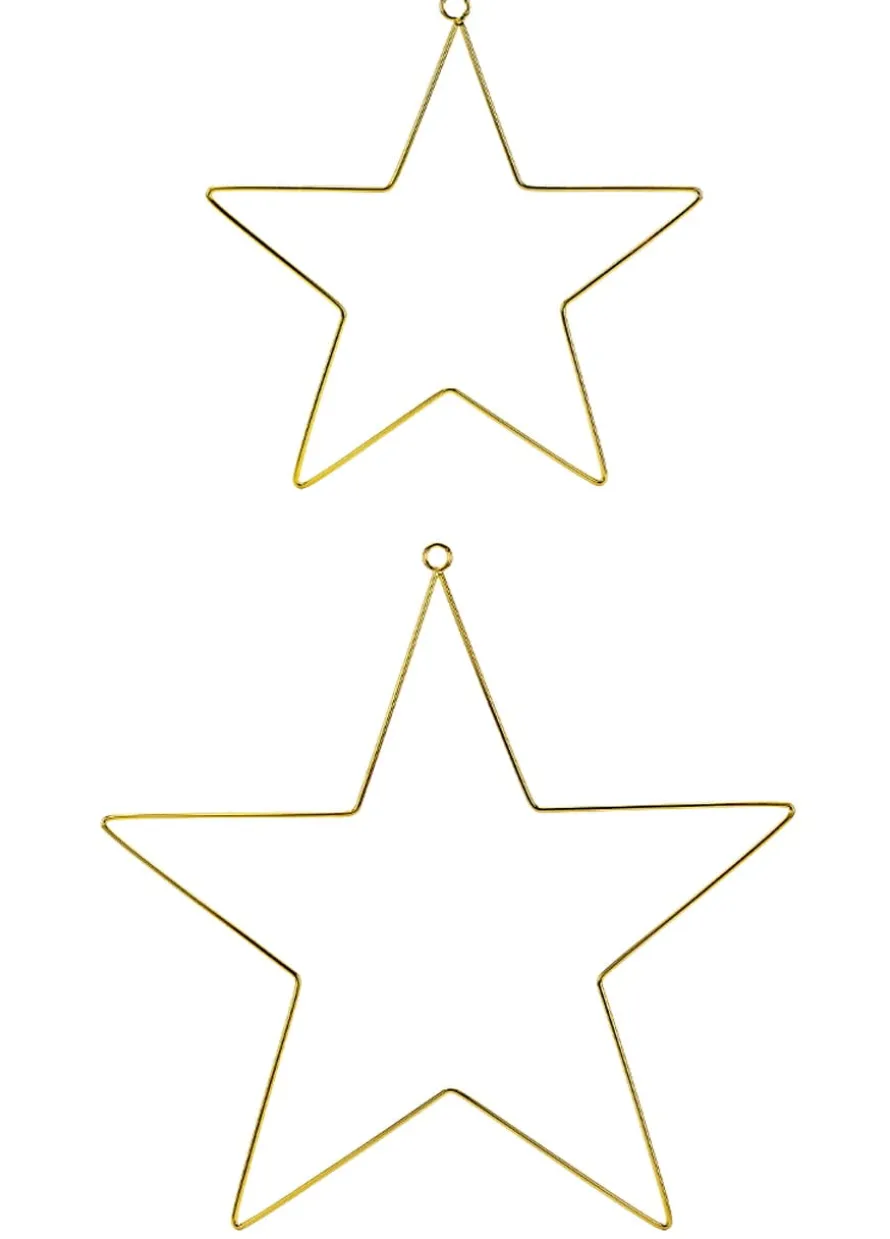 Zawieszki dekoracyjne GWIAZDY złote (2szt.)