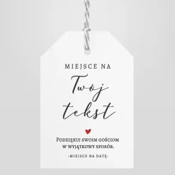 Zawieszki do prezentów TWÓJ TEKST (16 szt.)