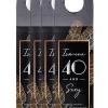 Zawieszki na alkohol ELEGANT ozdoby na 40 urodziny (4szt.)