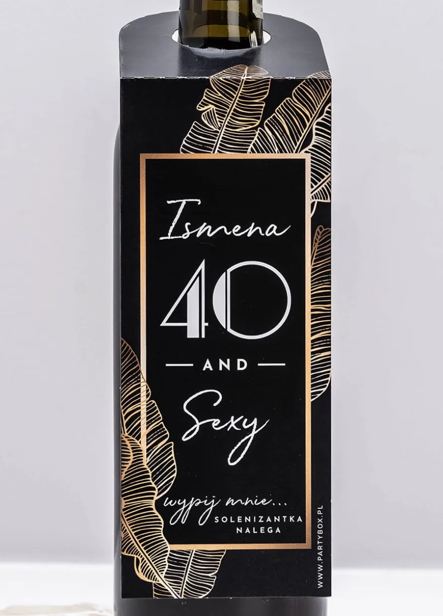 Zawieszki na alkohol ELEGANT ozdoby na 40 urodziny (4szt.)