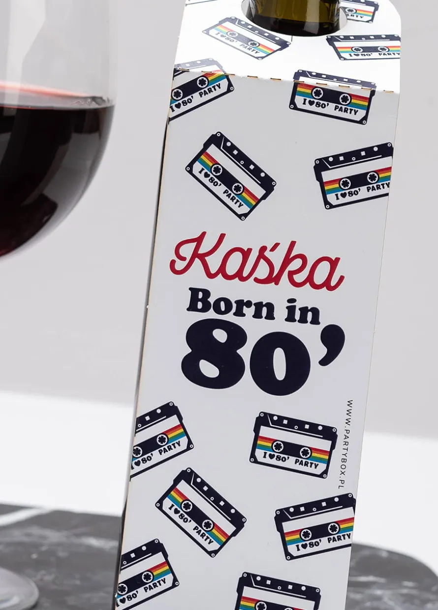 Zawieszki na butelki I LOVE 80`s (4 szt.)