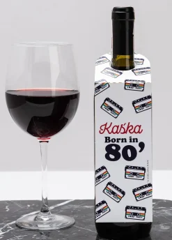 Zawieszki na butelki I LOVE 80`s (4 szt.)