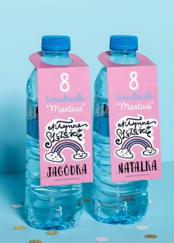 Zawieszki na butelki małe DLA DZIEWCZYNKI (8 szt.)