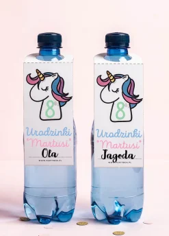 Zawieszki na butelki małe JEDNOROŻEC (8 szt.)