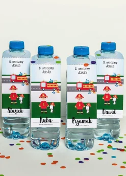 Zawieszki na butelki małe STRAŻAK (8 szt.)