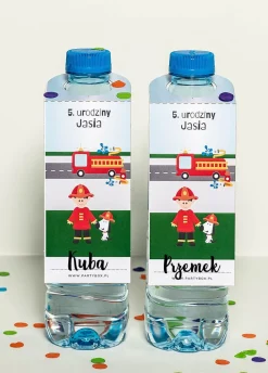 Zawieszki na butelki małe STRAŻAK (8 szt.)