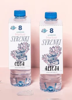 Zawieszki na butelki małe SYRENKI (8 szt.)