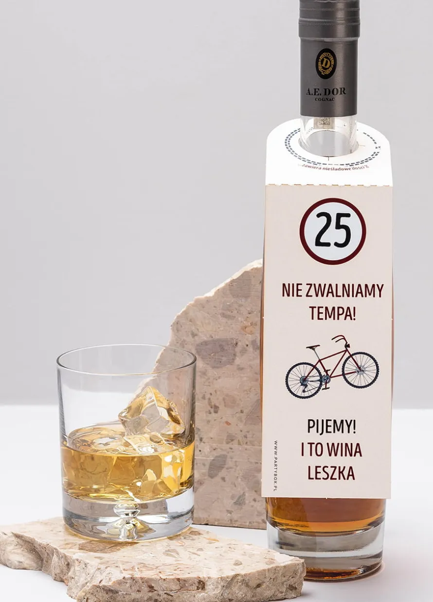 Zawieszki na butelki na urodziny rowerzysty ROWEROWO (4 szt.)