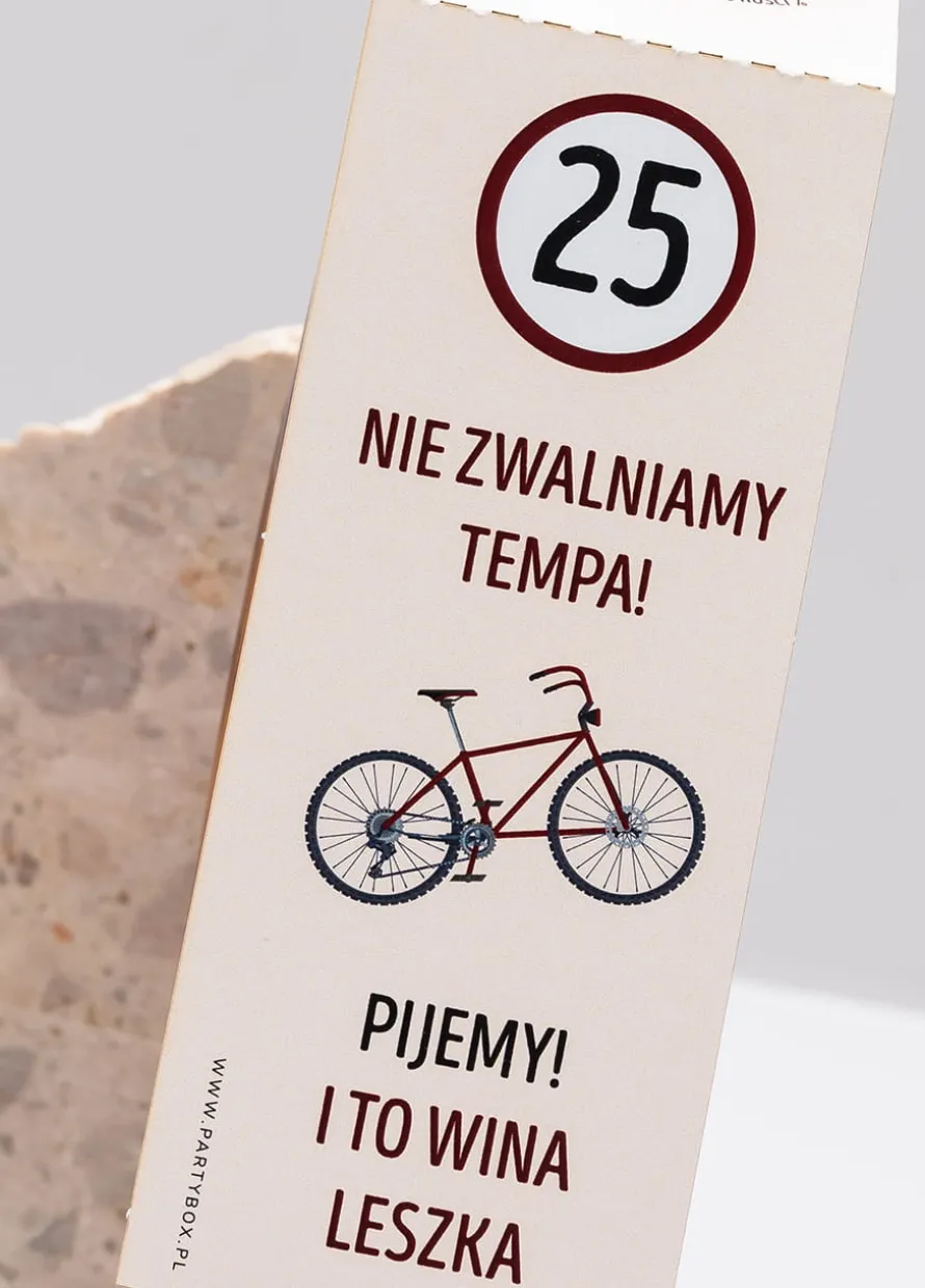 Zawieszki na butelki na urodziny rowerzysty ROWEROWO (4 szt.)