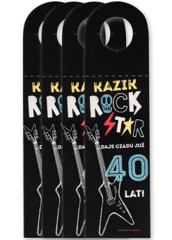 Zawieszki na butelki personalizowane ROCKSTAR (4szt.)