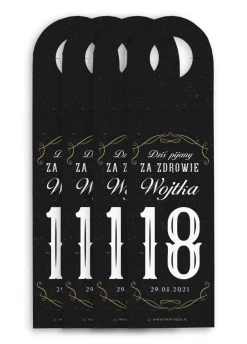 Zawieszki na butelki 18 URODZINY dla chłopaka (4szt.)