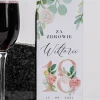 Zawieszki na butelki 18 urodziny KWIATY (4 szt.)