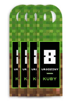 Zawieszki na butelkę PIXELE (4szt.)