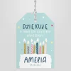 Zawieszki na prezenty dla gości URODZINY z personalizacją (16szt.)