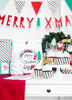 Zawieszki papierowe MERRY XMAS ozdoby świąteczne z papieru (6szt.)