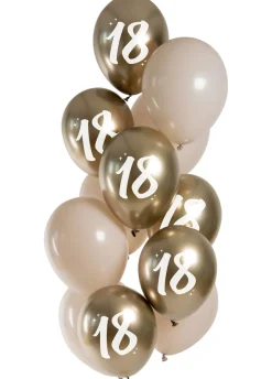 Zestaw balonów na 18 - GOLDEN LATTE (12szt.)