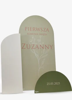 Zestaw dekoracji stojących TWÓJ TEKST stand kartonowy