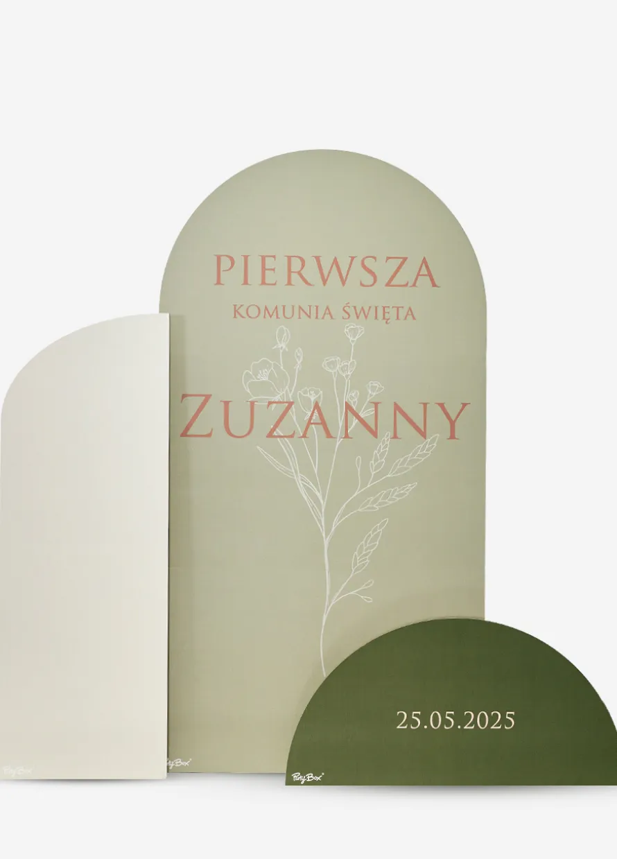 Zestaw dekoracji stojących TWÓJ TEKST stand kartonowy
